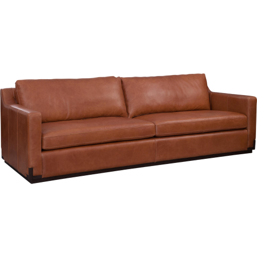 Nall Sofa in Brighton Saddle Brown Leather & Wood